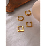 Irie Square Hoop Earrings – Modern Minimalist Statement Jewelry | Huna Jewelry
