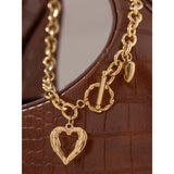 Beatrice Heart Pendant – Bold & Elegant Link Chain Necklace | Huna Jewelry