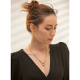 Indigo Heart Pendant Necklace – Stylish Link Chain Jewelry | Huna Jewelry
