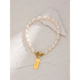 Mallory Love Natural Pearl Bracelet – Classic & Engraved | Huna Jewelry