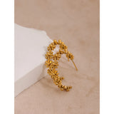 Brooklyn Flower Hoop Earrings – Waterproof, Trendy & Elegant Design | Huna Jewelry
