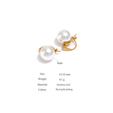 Gillian Pearl Hoop Earrings – Classic & Timeless Jewelry Style | Huna Jewelry