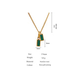 Orla Green Pendant Necklace – Elegant & Trendy Statement Jewelry | Huna Jewelry