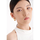 Kayla Minimalist Round Hoop Earrings – Sleek Hollow Design for Everyday Style | Huna Jewelry