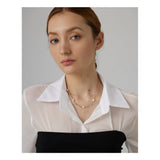 Madison Natural Pearl & Cubic Zirconia Necklace – Timeless Elegant Jewelry | Huna Jewelry