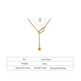 Leah Drop Pendant Necklace – Minimalist & Chic Y-Shaped Jewelry | Huna Jewelry