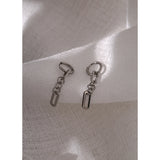 Margot Paperclip Chain Drop Earrings – Modern Geometry | Huna Jewelry