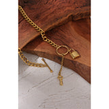 Gold Lock Pendant Necklace – Modern Elegance | Huna Jewelry