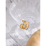Eloise Butterfly Cuff Ring – Bold & Elegant Statement Jewelry | Huna Jewelry