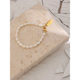 Mallory Love Natural Pearl Bracelet – Classic & Engraved | Huna Jewelry