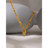 Antonella Love Heart Pendant Necklace – Trendy Link Chain Jewelry | Huna Jewelry