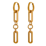 Margot Paperclip Chain Drop Earrings – Modern Geometry | Huna Jewelry