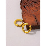 Kayla Minimalist Round Hoop Earrings – Sleek Hollow Design for Everyday Style | Huna Jewelry