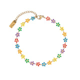 Huna Jewelry - Dainty Gold-Plated Anklet with Zirconia Stones