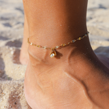 Huna Jewelry - Dainty Gold-Plated Anklet with Zirconia Stones