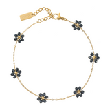 Huna Jewelry - Gold-Plated Stainless Steel Anklet with Adjustable Length