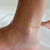Huna Jewelry - Gold-Plated Stainless Steel Anklet with Durable PVD Coating