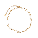 Huna Jewelry - Gold-Plated Stainless Steel Anklet with Durable PVD Coating