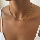 Box Chain Necklace – 18K Gold-Plated Minimalist Chain | Huna Jewelry