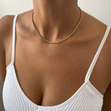 Box Chain Necklace – 18K Gold-Plated Minimalist Chain | Huna Jewelry