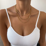 Box Chain Necklace – 18K Gold-Plated Minimalist Chain | Huna Jewelry