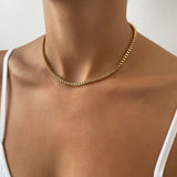 Box Chain Necklace – 18K Gold-Plated Minimalist Chain | Huna Jewelry