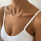 Box Chain Necklace – 18K Gold-Plated Minimalist Chain | Huna Jewelry