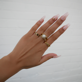 Masia Plait Ring – 18K Gold-Plated Woven Design | Huna Jewelry