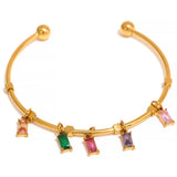 Janine Swing Gem Cuff Bracelet – Playful & Chic | Huna Jewelry
