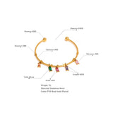 Janine Swing Gem Cuff Bracelet – Playful & Chic | Huna Jewelry