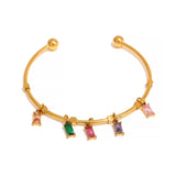 Janine Swing Gem Cuff Bracelet – Playful & Chic | Huna Jewelry