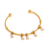Janine Swing Gem Cuff Bracelet – Playful & Chic | Huna Jewelry