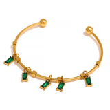 Janine Swing Gem Cuff Bracelet – Playful & Chic | Huna Jewelry