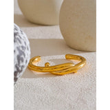 Jenny Twist Knot Open Cuff – Minimalist & Refined | Huna Jewelry
