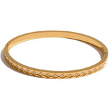 Jessie Ridge Zirconia Bangle – Sleek & Sparkling | Huna Jewelry
