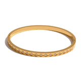 Jessie Ridge Zirconia Bangle – Sleek & Sparkling | Huna Jewelry