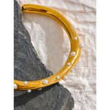 Kath Luna Pearl Cuff – Delicate & Contemporary Elegance | Huna Jewelry