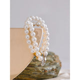 Lindy Luna Beads Bracelet – Classic Pearlescent Elegance | Huna Jewelry