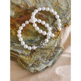 Lindy Luna Beads Bracelet – Classic Pearlescent Elegance | Huna Jewelry
