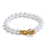 Lindy Luna Beads Bracelet – Classic Pearlescent Elegance | Huna Jewelry