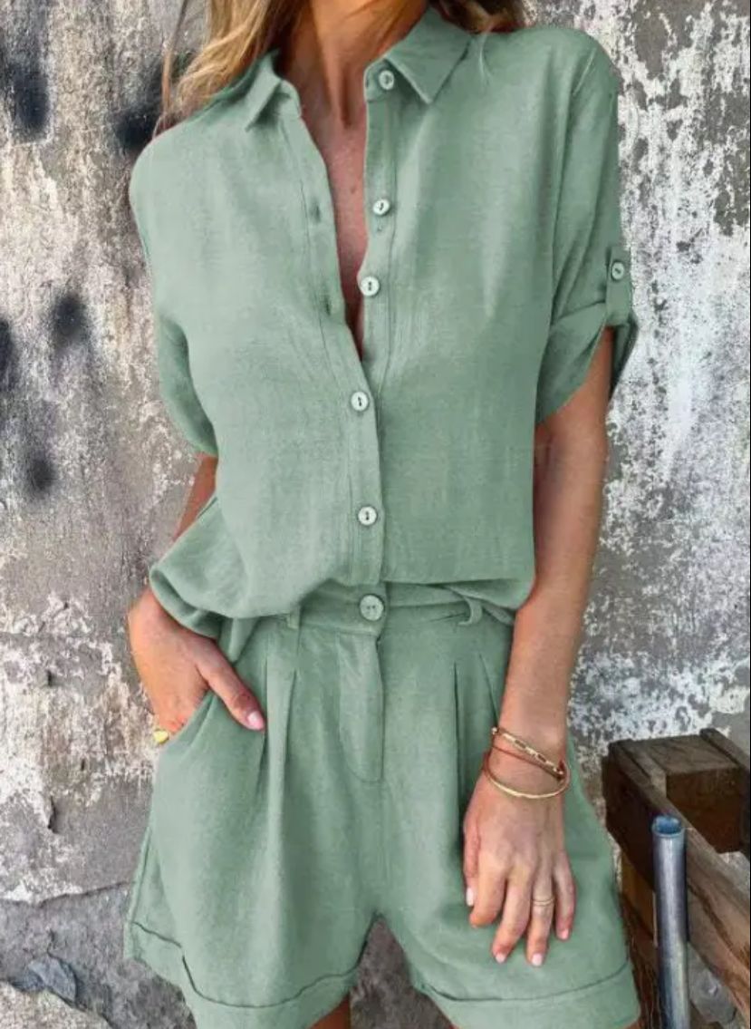 Maya | Linen Blend Two-Piece Set