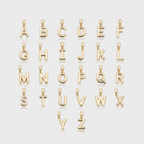 Mini Bubble Initial Necklace – 18K Gold-Plated Personalized Charm | Huna Jewelry
