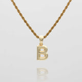 Mini Bubble Initial Necklace – 18K Gold-Plated Personalized Charm | Huna Jewelry