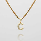 Mini Bubble Initial Necklace – 18K Gold-Plated Personalized Charm | Huna Jewelry