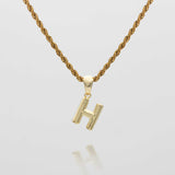 Mini Bubble Initial Necklace – 18K Gold-Plated Personalized Charm | Huna Jewelry
