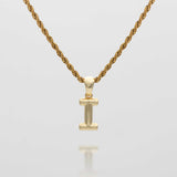 Mini Bubble Initial Necklace – 18K Gold-Plated Personalized Charm | Huna Jewelry