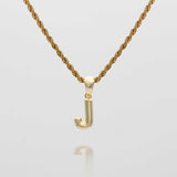 Mini Bubble Initial Necklace – 18K Gold-Plated Personalized Charm | Huna Jewelry
