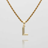 Mini Bubble Initial Necklace – 18K Gold-Plated Personalized Charm | Huna Jewelry