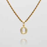 Mini Bubble Initial Necklace – 18K Gold-Plated Personalized Charm | Huna Jewelry