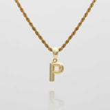 Mini Bubble Initial Necklace – 18K Gold-Plated Personalized Charm | Huna Jewelry